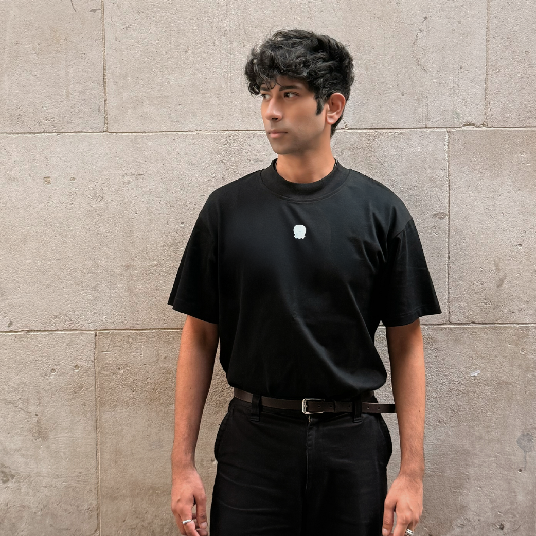 Oversized black tee