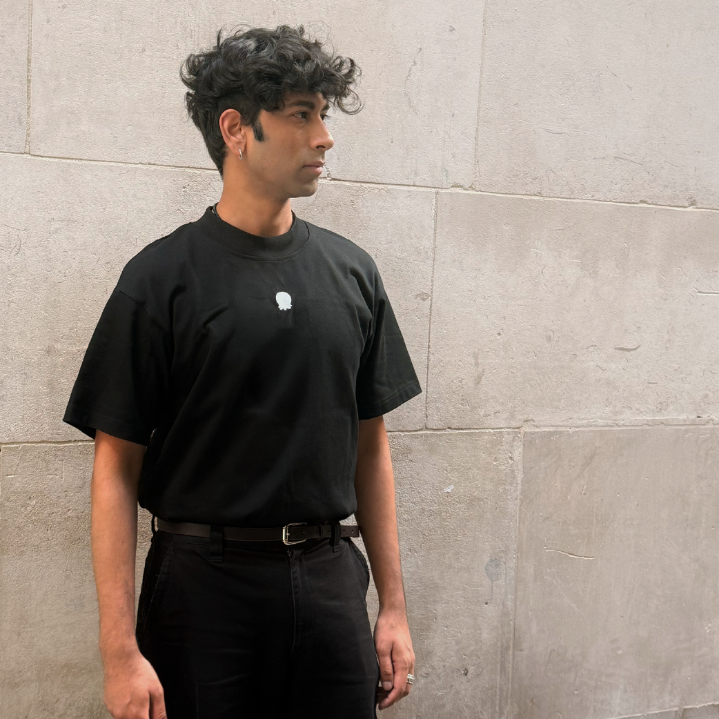 Oversized black tee