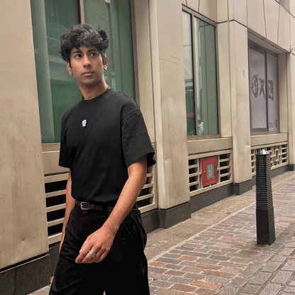 Oversized black tee