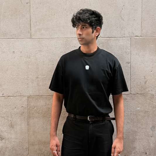 Oversized black tee