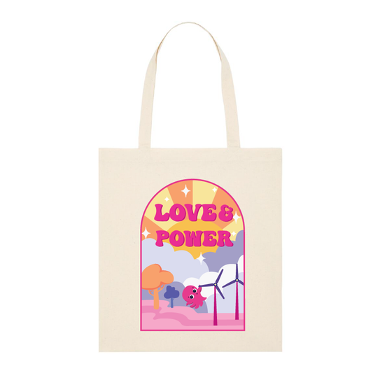Love and Power Groovy Tote bag