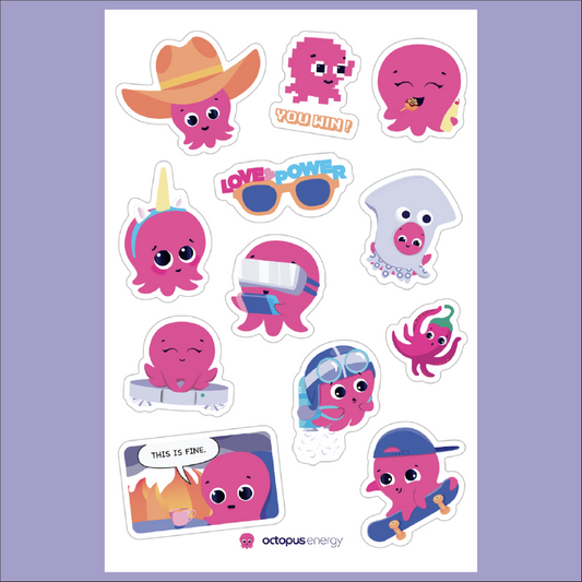 Octo Sticker Sheet - Variety