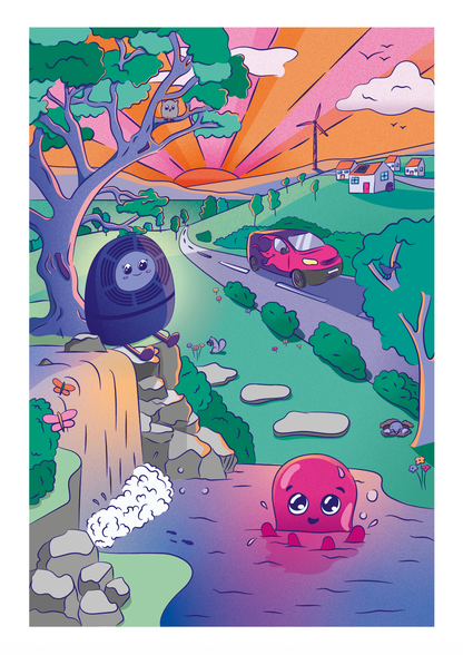 Pool Party with Rosie and Constantine - Giclée print